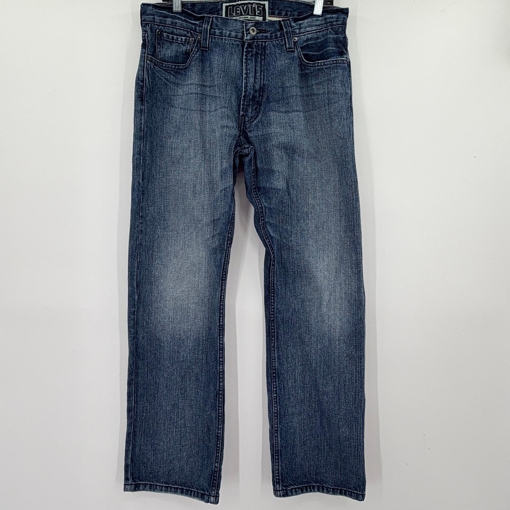 Levis 514 Slim Straight Leg Denim Jeans Medium Blue Wash Mens 36x30